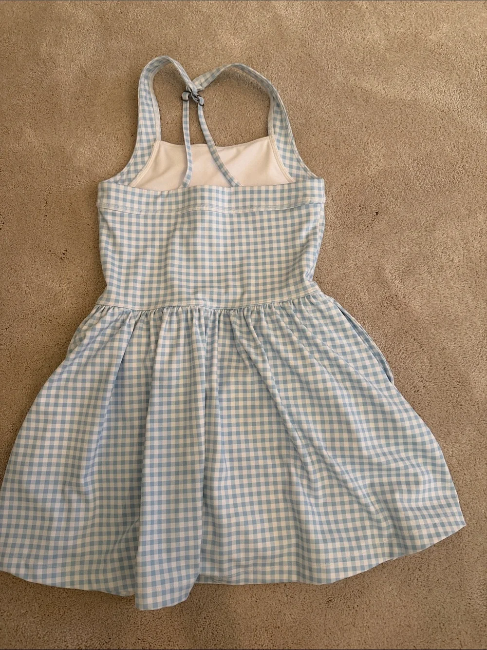 abercrombie kids Blue and White Gingham Sundress